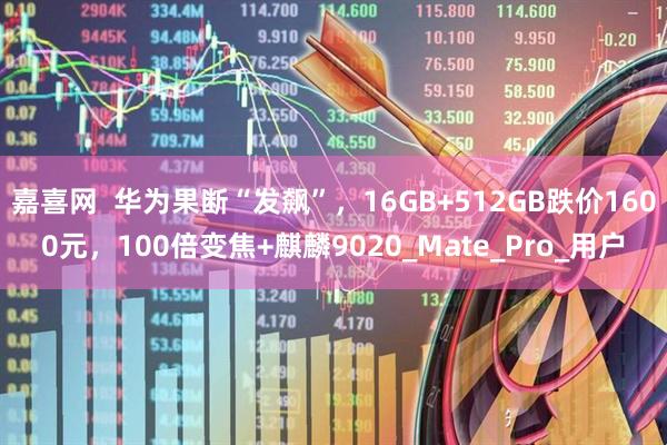 嘉喜网  华为果断“发飙”，16GB+512GB跌价1600元，100倍变焦+麒麟9020_Mate_Pro_用户